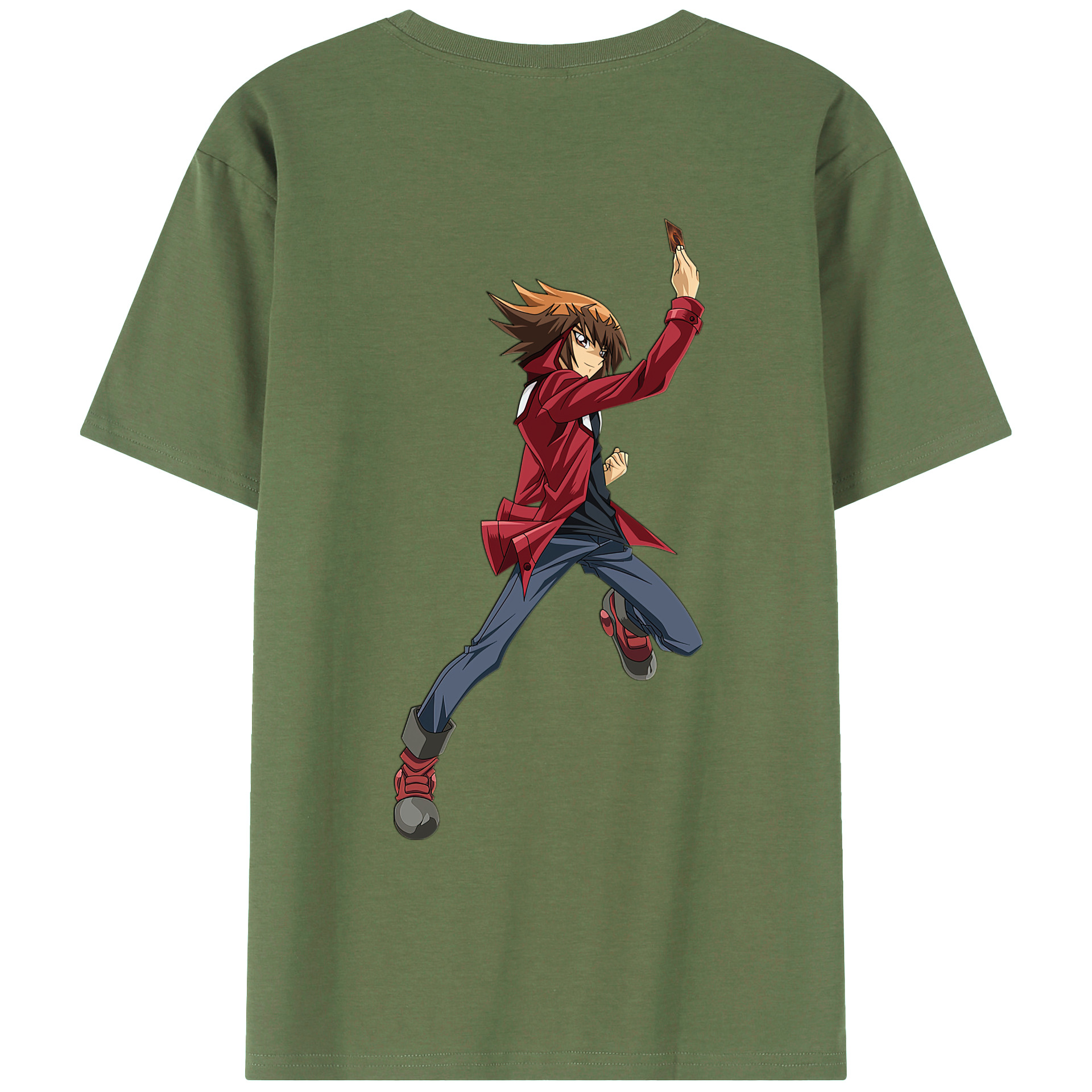 （画像用） 遊☆戯☆王 Yu-Gi-Oh! 綿100％ メンズ半袖Tシャツ（バックプリント） 通気性